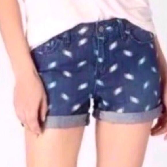 Pilcro and the Letterpress Stet Printed Denim Shorts - Picture 9 of 9